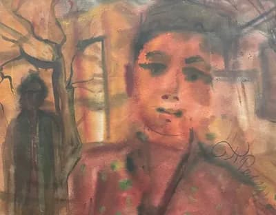 Незабываемое впечатление. Реченский Павел (1924–1999). бумага, акварель, 38×28 см