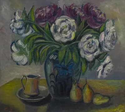 Пионы (2005). Тусипова З (1948–2019). холст, масло, 64×48 см