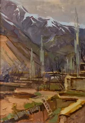 Горный кишлак. Хумсан (1961). Юсупов З. (1921–1981). картон, масло, 34×48 см