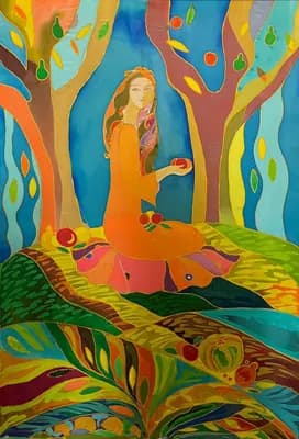 Осень (2021). Калимова-Кастеева Д.. батик, 150×100 см