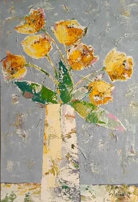 Жёлтые маки. Ралина Елена (р. 1962). холст/масло, 95х65 см