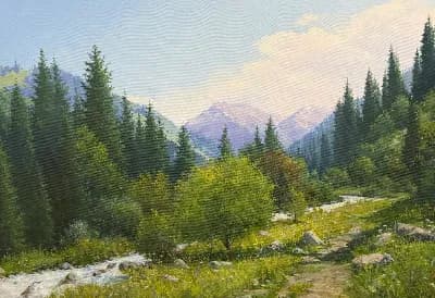 Аксайское ущелье, 2009 г.с.. Ведерников В.. холст/масло 70х99см.