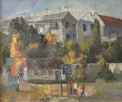 Вид с окна. Омышев С. (р. 1958). холст, масло, 56,5×68 см