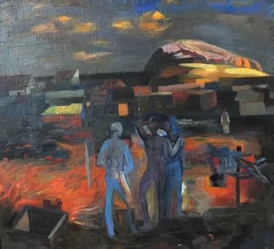 Вечер (1971). Табиев Бахтияр (1940–1999). холст, масло, 140×125 см