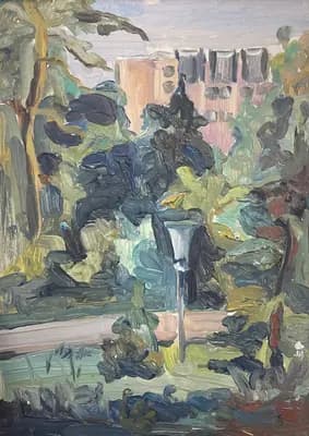 Микрорайон (1975). Дужнов Анатолий (1942–2003). картон, масло, 35×25 см