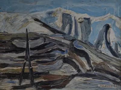 Распутница в горах (1989). Шарденов Ж. (1927–1992). холст, масло, 80×60 см