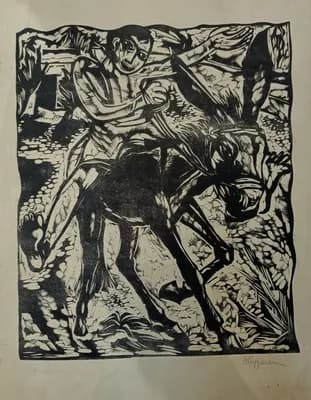 №17 Мальчик на осле. Кузьмин В. (р. 1953). 61,5×43 см