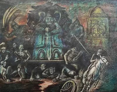 Из серии Кобыланды (1976). Мухамедкаримов М.. бумага, перо