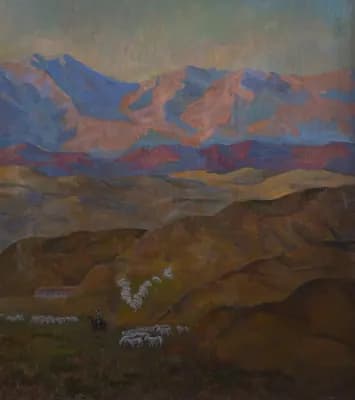 Совхоз Агуз-Одыр. Устенко В (1946–1980). холст, масло, 187×177 см