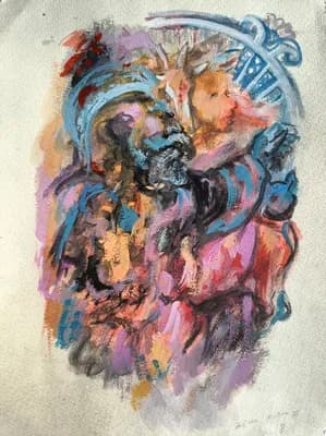 Гуашь №8. Исабаев Исатай (1936–2007). гуашь, 24×32 см
