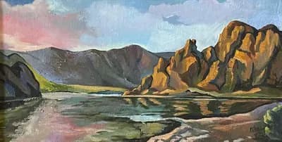 Пейзаж. Есмагамбетов Серик (1961–2006). холст, масло, 70×48 см