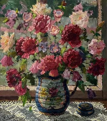 Пионы. Зундалев В. (р. 1953). холст, масло, 50×40 см