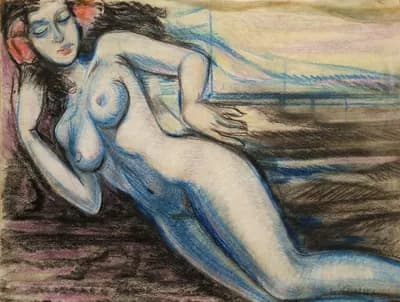Ню №31. Кузьмин В. (р. 1953). пастель, 54×41,5 см