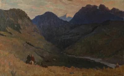 Горный пейзаж (1966). Деймант Леонид (1913–1979). холст, масло, 200×125 см
