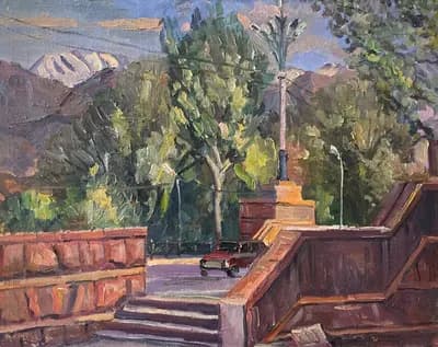 Старый мост (2016). Кайдаров Малик (р. 1964). холст, масло, 60×75 см