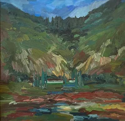 Тау Тургень (2007). Кенжегуль Омаркызы (р. 1951). холст, масло, 76×80 см