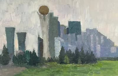 Байтерек (2016). Күшікбаев Ж.. холст, масло, 40×60 см