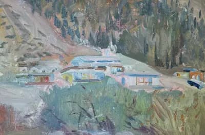 Чимбулак (1973). Ткаченко Валентин (1927–1990). картон, масло, 50×35 см