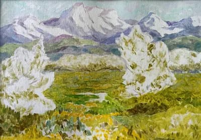 Пейзаж. Кузнецова Виленина (1927–2010). картон, масло, 48×69 см