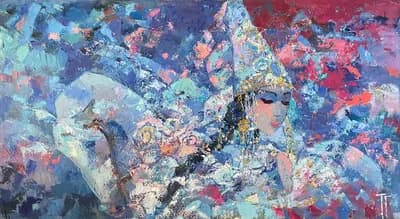 Рассвет. Тагенова Г. (р. 1962). холст, масло, 110×65 см