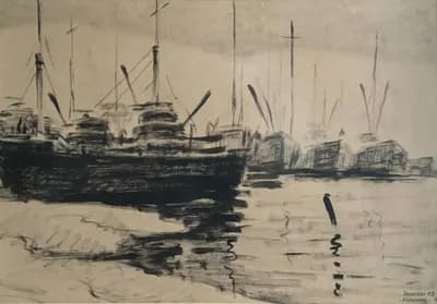 Керкенес-45. Ужинский Игорь (1893–1954). графика, 37×54 см
