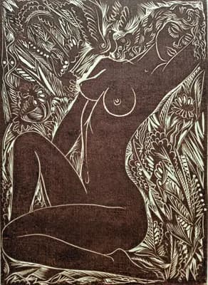 Ню №11 (1987). Кузьмин В. (р. 1953). 28×39 см