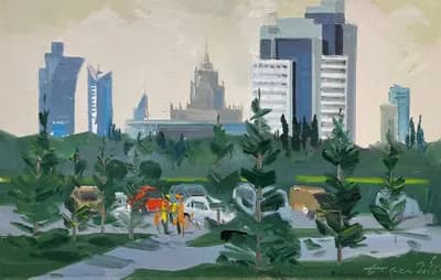 Қала көрінісі (2016). Шуранов О.. холст, масло, 60×40 см