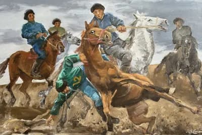 Көкпар. Жазидолда Р. (р. 1979). холст, масло, 118×80 см