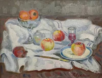 Натюрморт. Лысенко Павел (1928–2017). картон, гуашь, 68×50 см