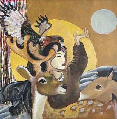 Дочь степи. Колке А. (р. 1966). холст, масло, 90×90 см