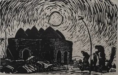 Преданье старины седой (1960). Антощенко-Оленев Валентин (1900–1984). линогравюра, 57×36,6 см