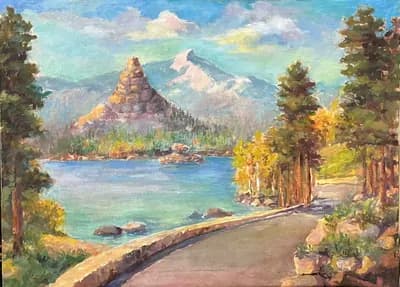 Оқжетпес (Бурабай). Баяндин Адилгали. холст, масло, 74×55 см