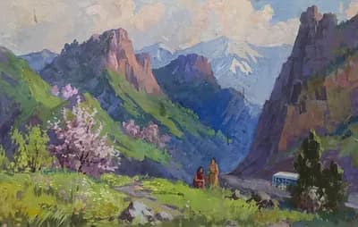 Весна в горах. Есин Михаил (1922–2002). холст, масло, 72×50 см