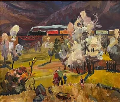 Прогулка. Мкртчян Э. А. (р. 1923). холст, масло, 98,7×117 см