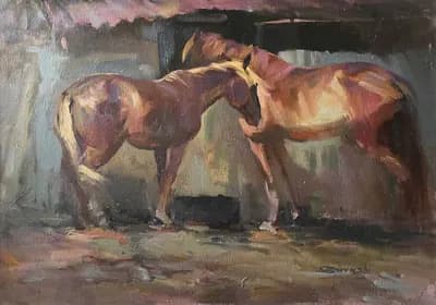 Көлеңкеде. Чунчалинов А.. холст, масло, 70×50 см