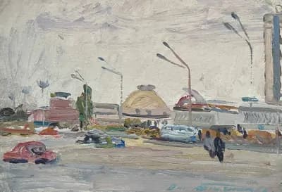 Шевченко (1986). Ткаченко Валентин (1927–1990). картон, масло, 50×35 см