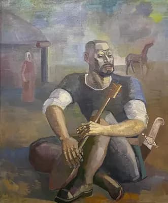 Махамбет. Кайдаров Малик (р. 1964). холст, масло, 70×140 см