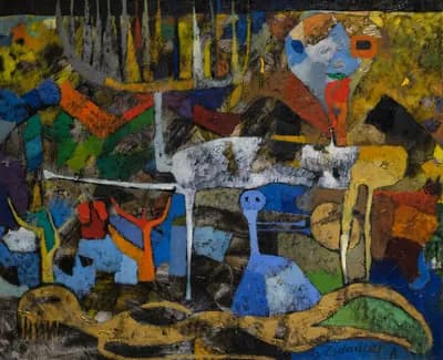 Ты или я. Есдаулет Аскар (р. 1962). холст, масло, 80×100 см