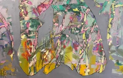 Все так переплелось. Ралина Е. (р. 1962). холст, масло, 140×90 см