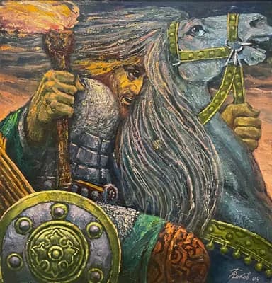 Гонец. Соков. холст, масло, 64×62 см