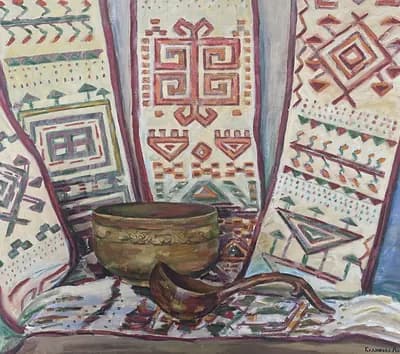 Тостаған (2008). Калимова Л. (р. 1949). холст, масло, 77×88 см