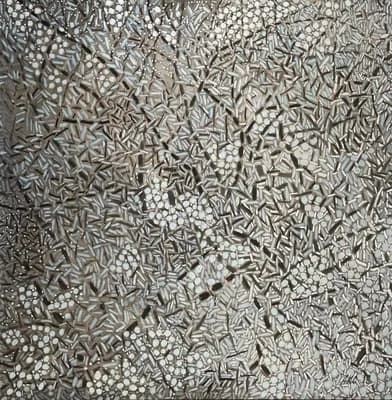 Серебряный иней (2018). Ахметжан Калиолла (р. 1949). холст, масло, 60×60 см