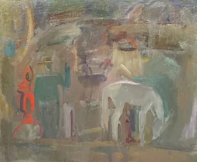 Жайлау (1977). Мамбеев Сабур (1928–2017). холст, масло, 85×70 см