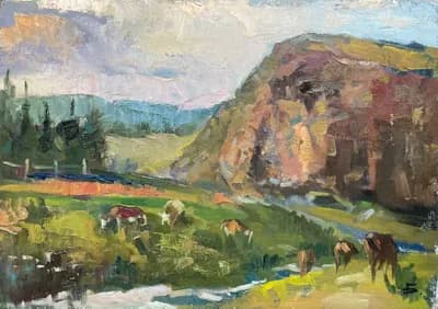 Кешки Белкарагай. Досымов Б.. холст, масло, 35×50 см