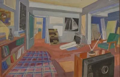 Эскиз декораций к кинофильму. Зальцман Павел (1912–1985). бумага, коллаж, 75×48,5 см
