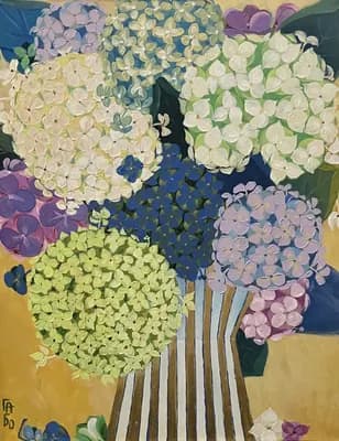 Гортензии (2014). Кусаиновы ГаБо. холст, акрил, 40×50 см