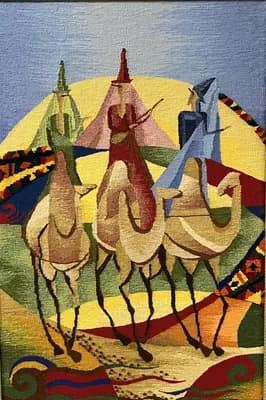 Степные красавицы. Жорабекова Барно, Исаева Жадыра. гобелен, 78×118 см