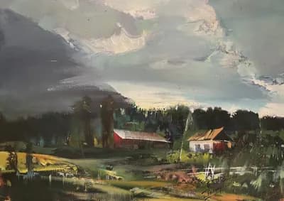 Белқарағай. Бурдесбеков Бакытнур (р. 1962). холст, масло, 70×50 см