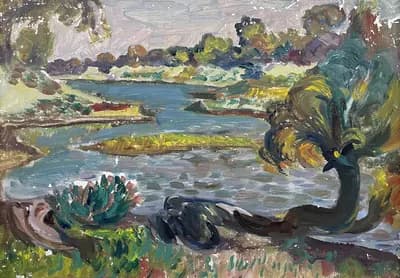 Карой (1975). Дужнов Анатолий (1942–2003). картон, масло, 35×25 см