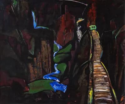 По дороге (1967). Реченский Павел (1924–1999). картон, масло, 65×55 см